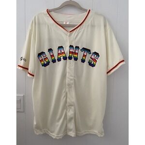 San Francisco Giants 2023 LGBTQ Pride Jersey XL Rainbow Excellent Condition